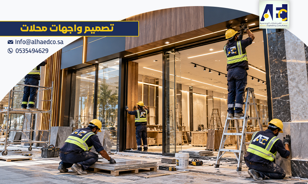 تصميم واجهات محلات | مكتب استشارات هندسية 0535494629